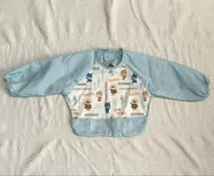 ☆安心のメルカリ便☆アンパンマン　長袖エプロン　水色