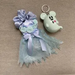 ディズニー　ハロウィン　おばけちゃんキーホルダー 花嫁シュシュ