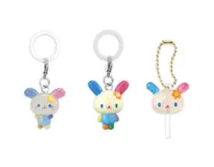ウサハナ　ガチャ3点セット　カラフルキャンディチャーム　めじるしアクセサリー