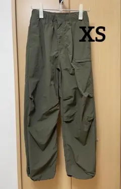 GU ナイロンジップパラシュートパンツXS ダークグリーン