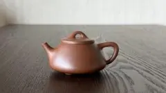 中国古玩　希少品　中国茶器　台湾茶器　子冶石瓢　小さめ紫砂急須台湾購入
