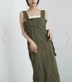 VIS ビス　ミリタリービッグポケットジャンパースカート　ジャンスカ　レディース