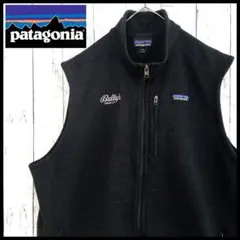 パタゴニア★ベターベスト XL相当 刺繍ロゴ 企業ロゴ ヴィンテージ 黒