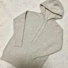 UNIQLO パーカー M ライトグレー 裏毛 フード付き 定番