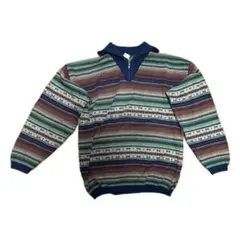 ニット セーター ハーフジップ 古着