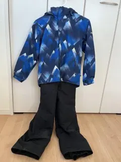 子ども用スキーウェアセット 青と黒