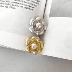 マット調ミニデイジーブローチ／シルバー