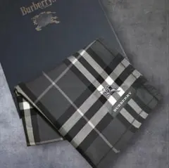 新品未使用 　BURBERRY 大判ハンカチノバチェックホースマーク刺繍abcd