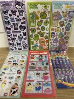 サンリオ クレヨンしんちゃん たまごっちシール 6枚セットのサムネイル