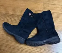choop 25cm サイドジップブーツ　スエード 黒　大きめ25cm