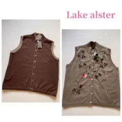 新品 Lake Alster カシミヤ100％ニットベスト リバーシブル 厚手