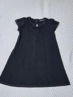 【購入前に連絡願います】ミキハウス 130 ワンピース ブラック 古着