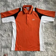 YONEX スポーツ用　オレンジ ポロシャツタイプMサイズ　中古のサムネイル