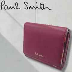 【美品】ポールスミス　PaulSmith　3つ折り財布　レザー　がま口　折り財布のサムネイル