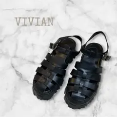 Vivian ヴィヴィアン 厚底グルカサンダル Mサイズ ブラック 6cmのサムネイル