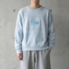 Y3018*トミーヒルフィガー☆オーバーサイズ☆刺繍ロゴ☆スウェット☆水色