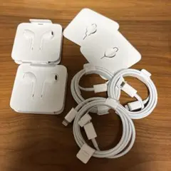iPhone イヤフォンと充電ケーブル　simピン　セット
