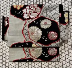 アンティーク帯 名古屋帯　大正昭和レトロ調 正絹