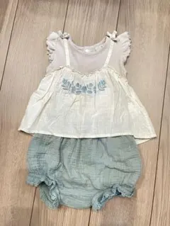 プティマイン　ロンパース　セットアップ　女の子　80