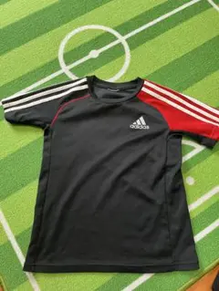 adidas climalite シャツ 黒/赤 3本ライン