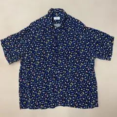 チ*ン様 50s レーヨンシャツ　アトミック柄　カスリ　絣　ロカビリー　ダイヤ チ*ン様 50s レーヨンシャツ アトミック柄 カスリ 絣 ロカビリー