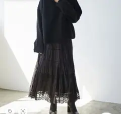 Plage レーススカートAntique like lace ホワイト38 plage（プラージュ）の「Antique like lace スカート（スカート