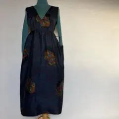 ふ*こ様 0101 着物リメイク　ジャンパースカート　フリーサイズ　解き着物から