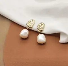 パールイヤリング 無穴 レディース 揺れる ゴールド 上品 高見え 軽奢風
