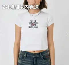 MOUSSY BEP OG ラインストーン BABY TEE ホワイト