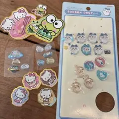 おすそ分け　ハチワレ　うさぎ　ボンボンドロップシール