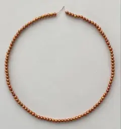 淡水パール　鮮やかオレンジ　約3.5〜4ミリ　約39センチ