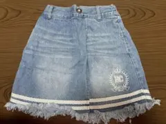 ライトブルーフリンジデニムスカート