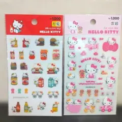 ②サンリオキャラクターズ ぷっくりラメシール＆平らなシール ♡