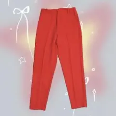 ストレートテーパードパンツ　赤　レッドのサムネイル