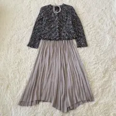 エポカ×23区 セレモニーセットアップ　ツイード　ノーカラー ロングスカート　L