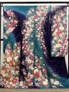 振袖 ラメ刺繍 金彩 紋意匠 新品未使用品 身丈170cm MO3942 - メルカリ