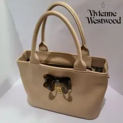 [ヴィヴィアン・ウエストウッド]アングロマニア トートバッグ リボン ピンク