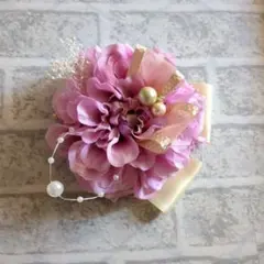2Wayピンクパープルコサージュハンドメイド卒業式入学式結婚式