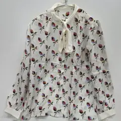 美品　クリスチャンディオール　ブラウス　シルク　総柄　シャツ　リボン　ボウタイ 2026年最新】シルクボウタイブラウスの人気アイテム - メルカリ