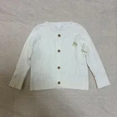 コトリ　90cm 長袖カーディガン　リブ　バースデイ　女の子　男の子　シンプル