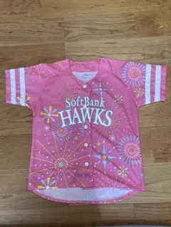 SoftBank Hawks ユニフォーム ピンク 花火模様