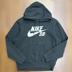 NIKE SB プルオーバーパーカー プリントロゴ 古着 黒 Lサイズ
