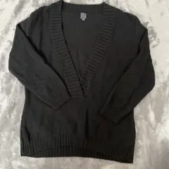 Calvin Klein ブラック Vネック ニット M