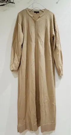 COMME CA ISM ベージュ ロングワンピース 11
