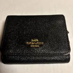 COACH 三つ折り財布 黒　正規品　４月15日迄SALE