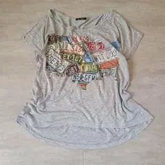 Y2K 平成ギャル ドルマン半袖Tシャツ ナンバープレート スタッズ メキシコ製