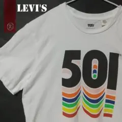 Levi's リーバイス 501 Rタブ レインボー 虹 Tシャツ 夏