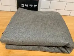 高級無地生地　ツイード　未使用　140×350ほど　チャコールグレー　秋冬