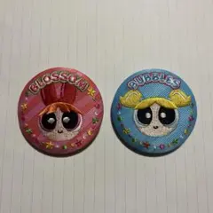 パワーパフガールズ 刺繍缶バッジ セット