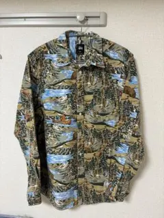 総柄シャツ 長袖